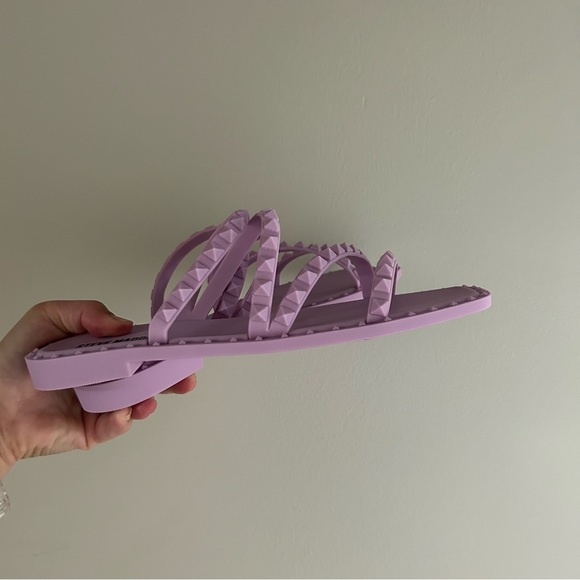NIB Steve Madden Purple Skyler Studded Jelly Sandals Size 8 - Picture 5 of 8